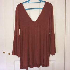 Long sleeve babydoll dress
